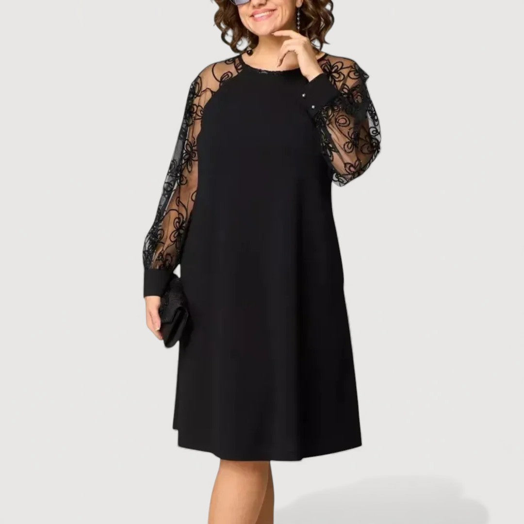 EVELYN – CLASSIC LACE SLEEVE DRESS