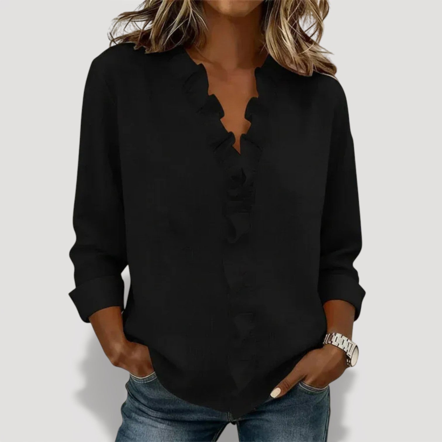 CRISTINE – RUFFLED BLOUSE