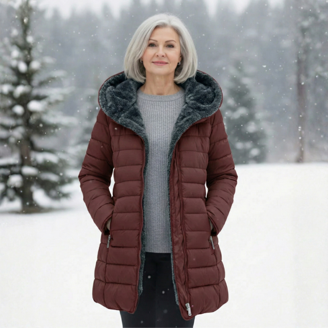Adéla | Zimní bunda s útulnou podšívkou v kapuci