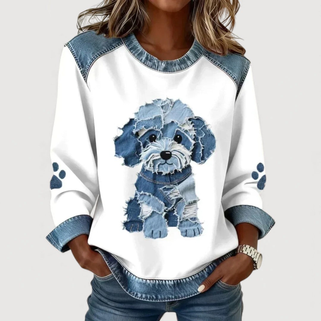 MARAVELLA – DOG PRINT TOP