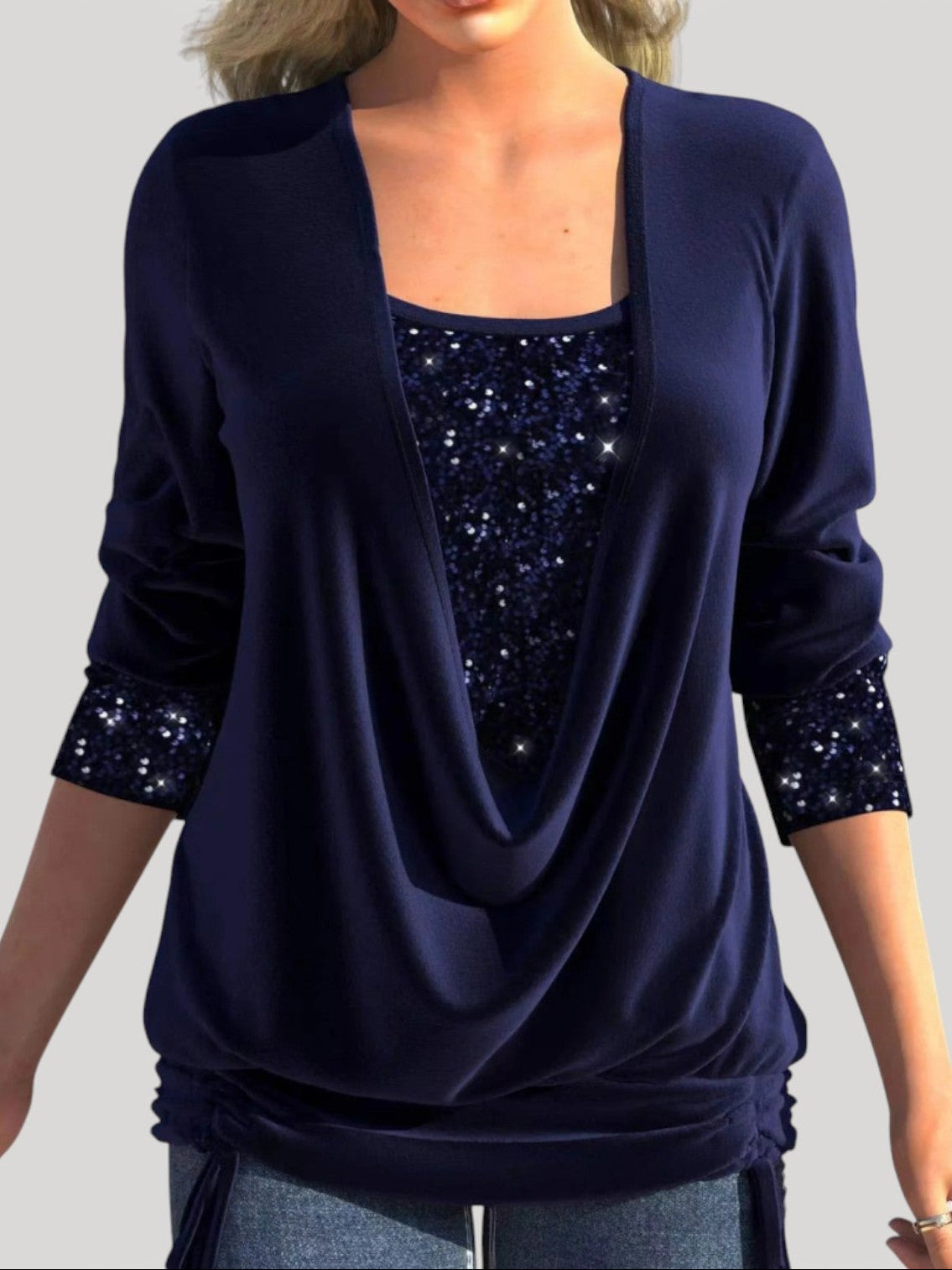 PHYLLIS – ELEGANT DRAPED TOP