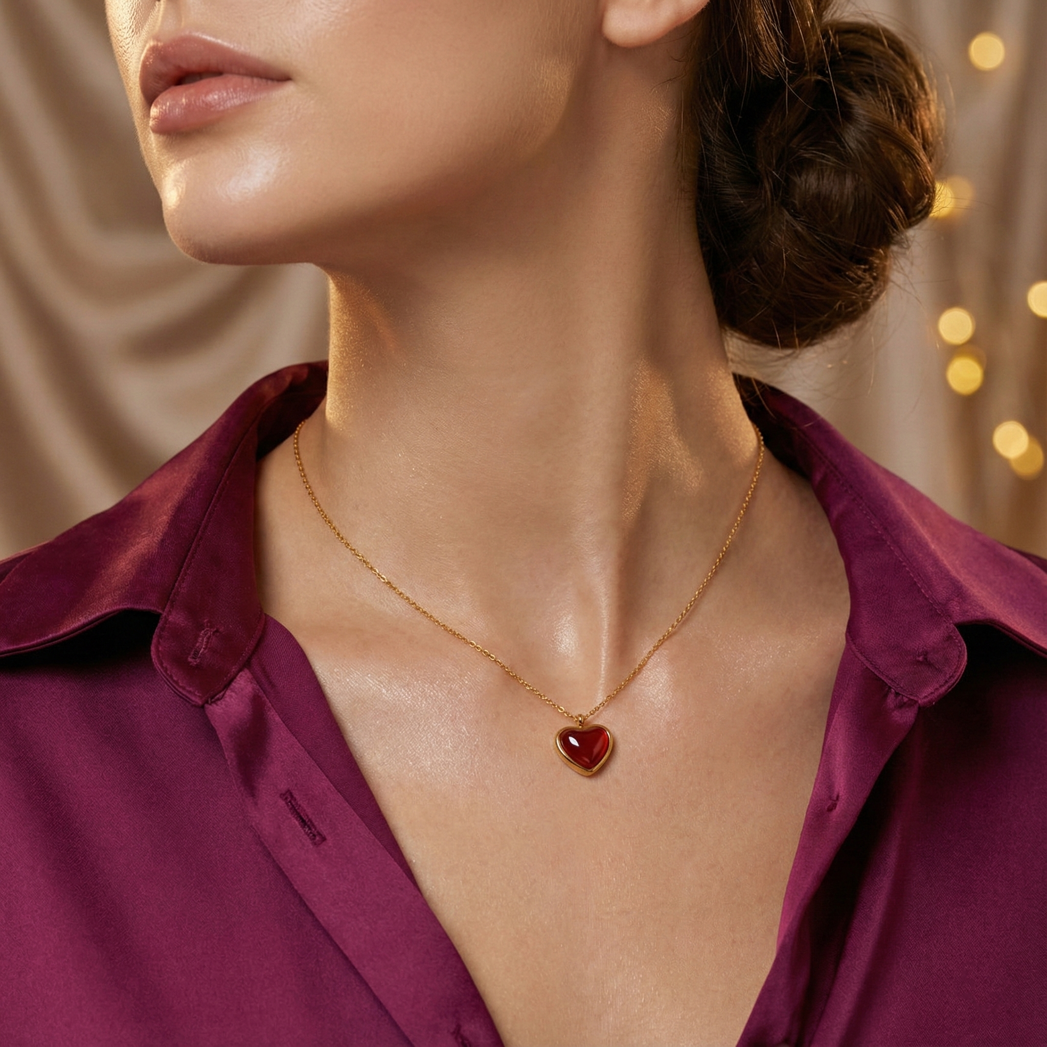 Marlena – Jemný náhrdelník s lesklým kapkovým přívěskem.