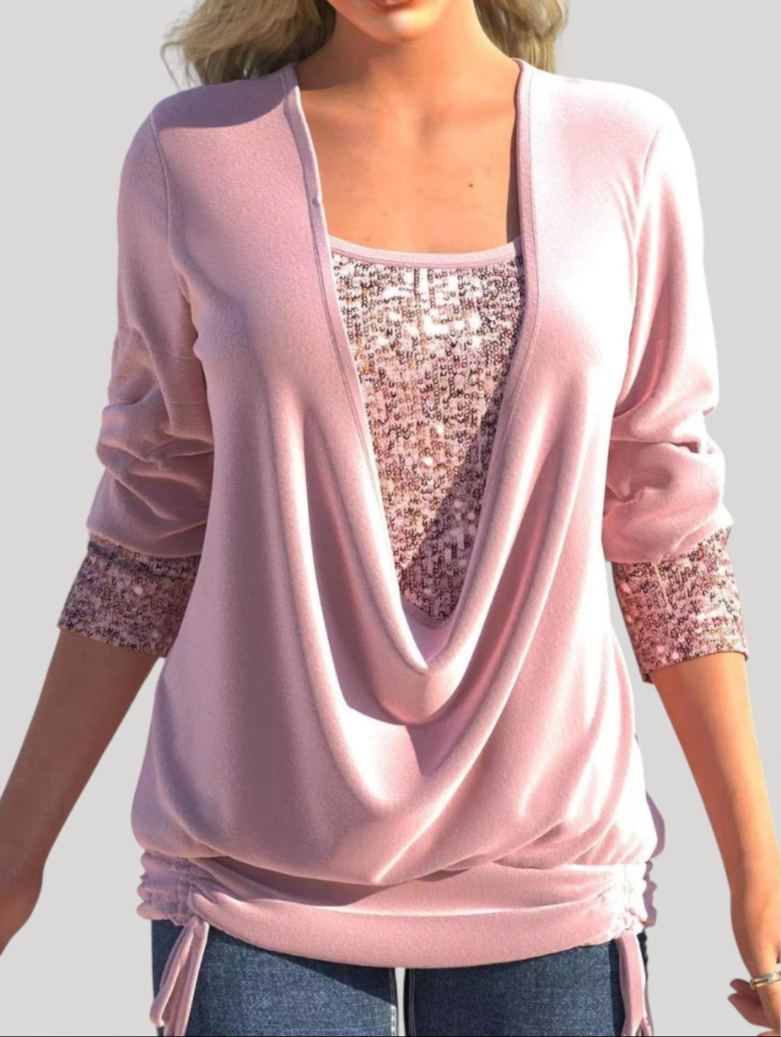 PHYLLIS – ELEGANT DRAPED TOP