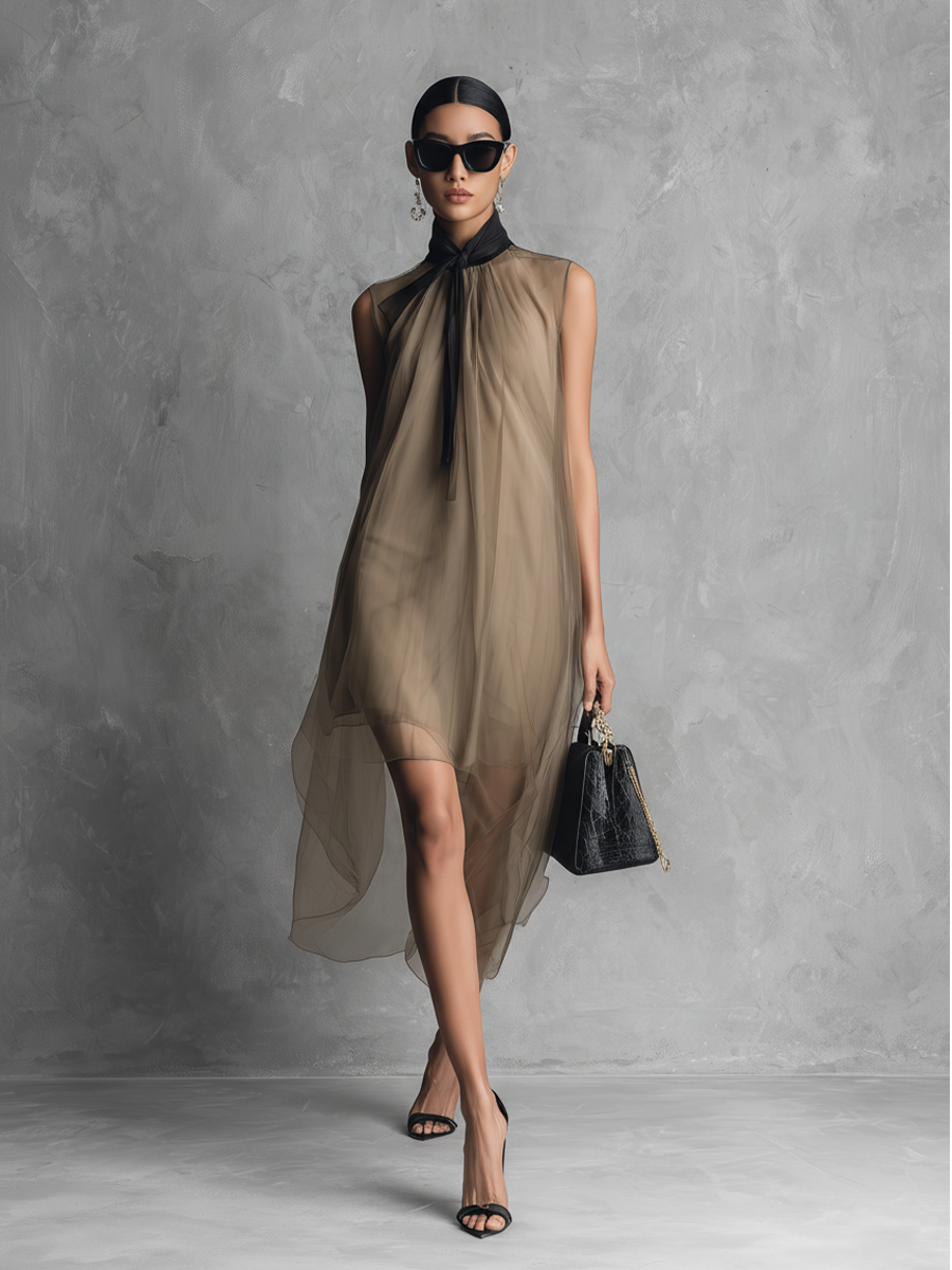 ISABEL - Light Luxury Chiffon Sleeveless Dress