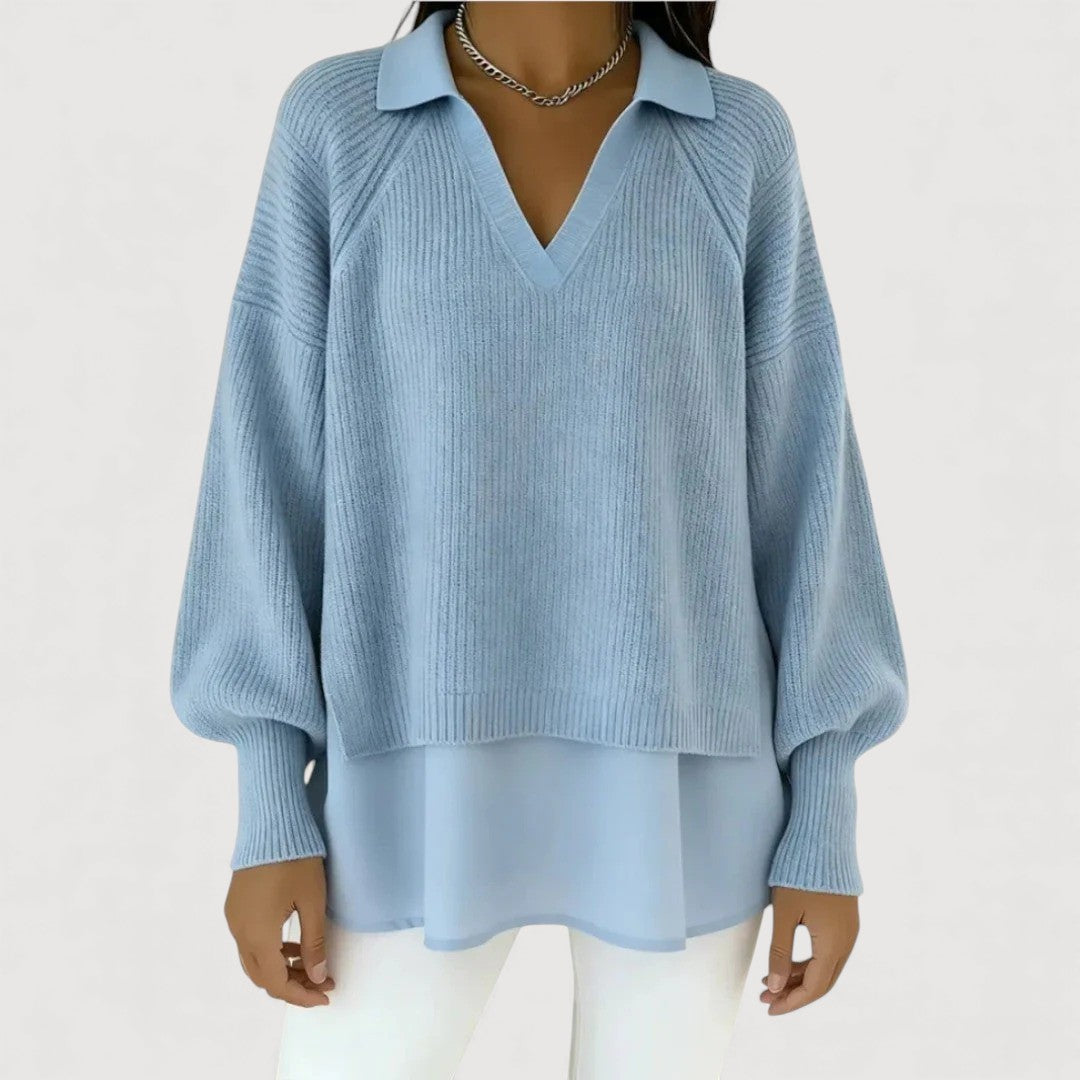 REZY – LAYERED KNIT TOP