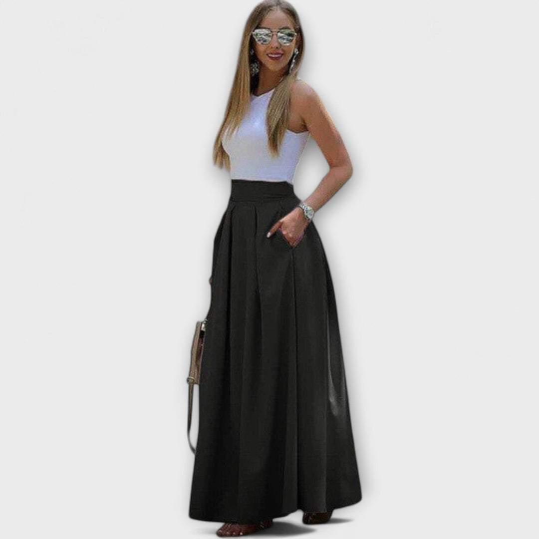 Tzafira – Elegantní Maxi Sukně s Vysokým Pasem
