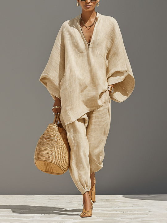 HELENA - Neutral Linen Set