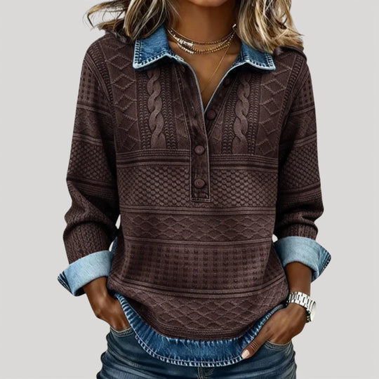 WYNIE – TEXTURED PRINT TOP