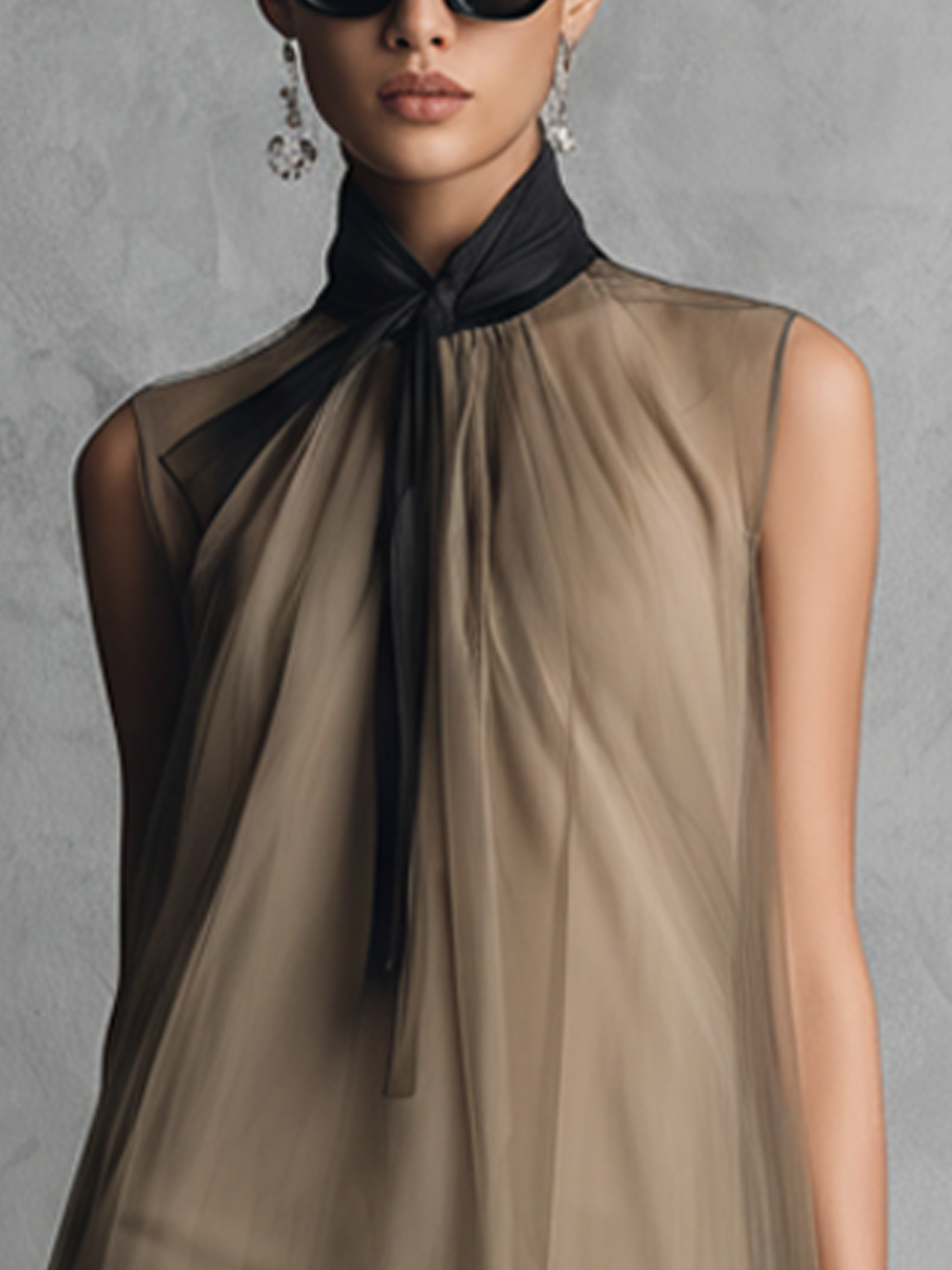 ISABEL - Light Luxury Chiffon Sleeveless Dress