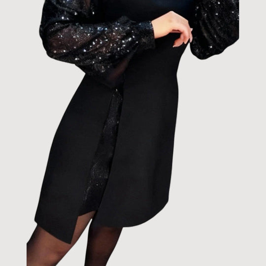 JESSICA – SEQUIN SLEEVE DRESS