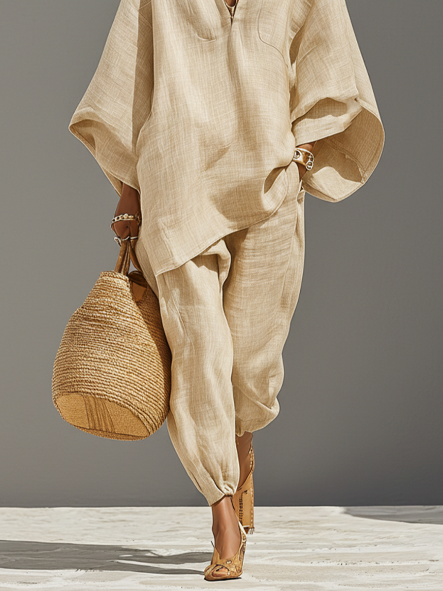 HELENA - Neutral Linen Set