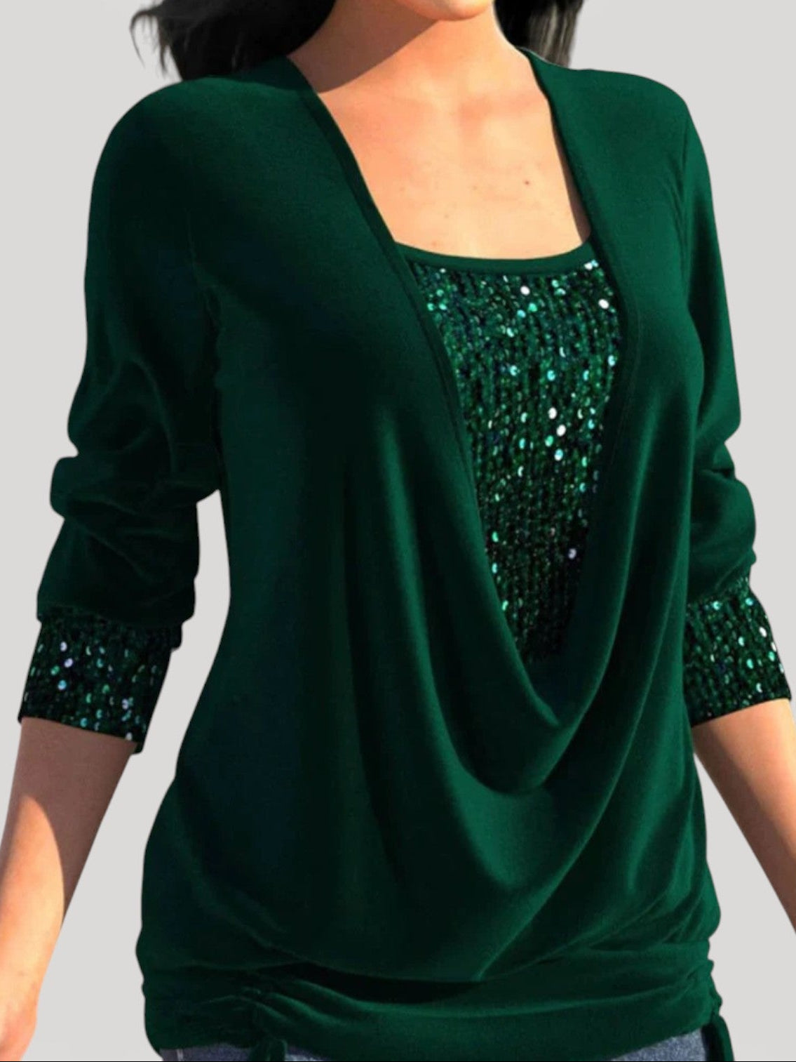 PHYLLIS – ELEGANT DRAPED TOP