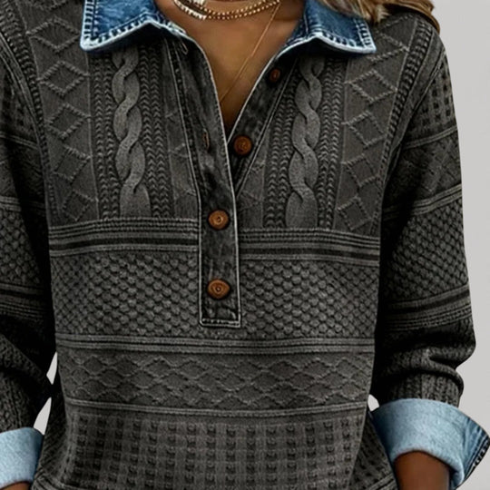 WYNIE – TEXTURED PRINT TOP