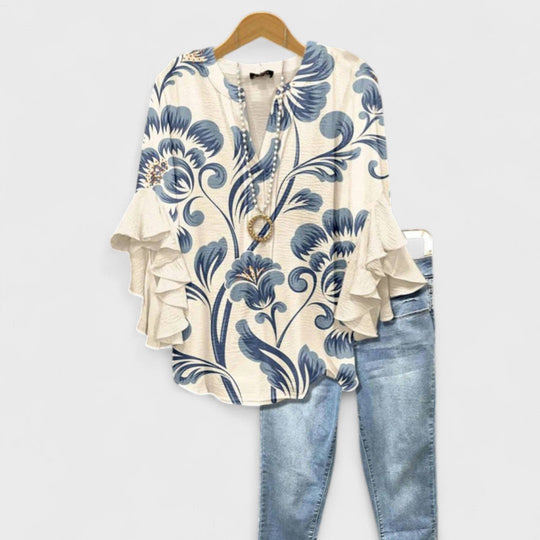 MARIBEL – FLOWY RUFFLE TOP