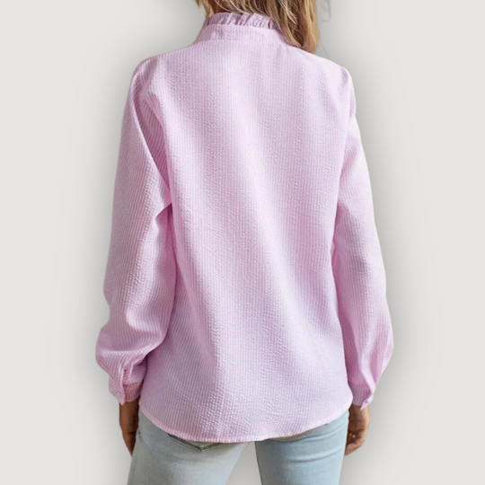 CLARA – RUFFLE TRIM BLOUSE
