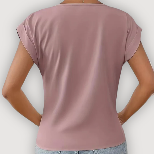 ARIA – DRAPED V-NECK BLOUSE