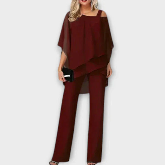 Chiffonový večerní set