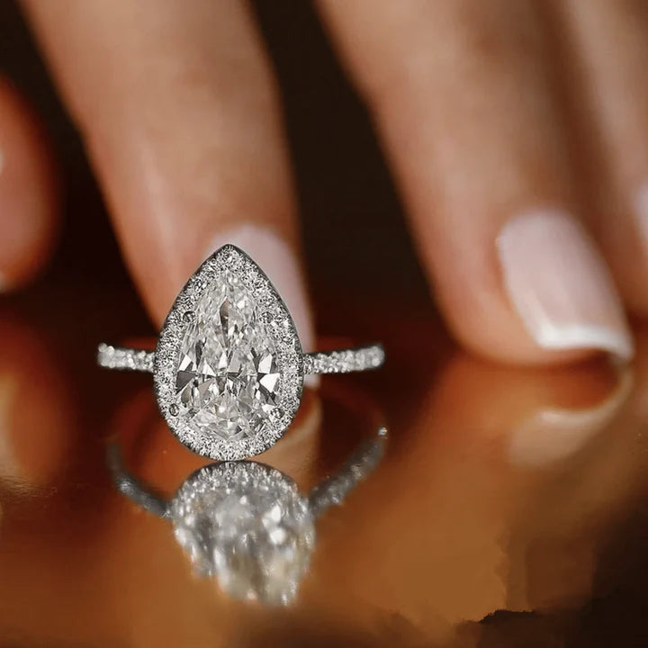 Talia pear ring