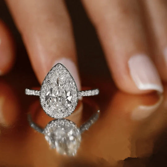 Talia pear ring