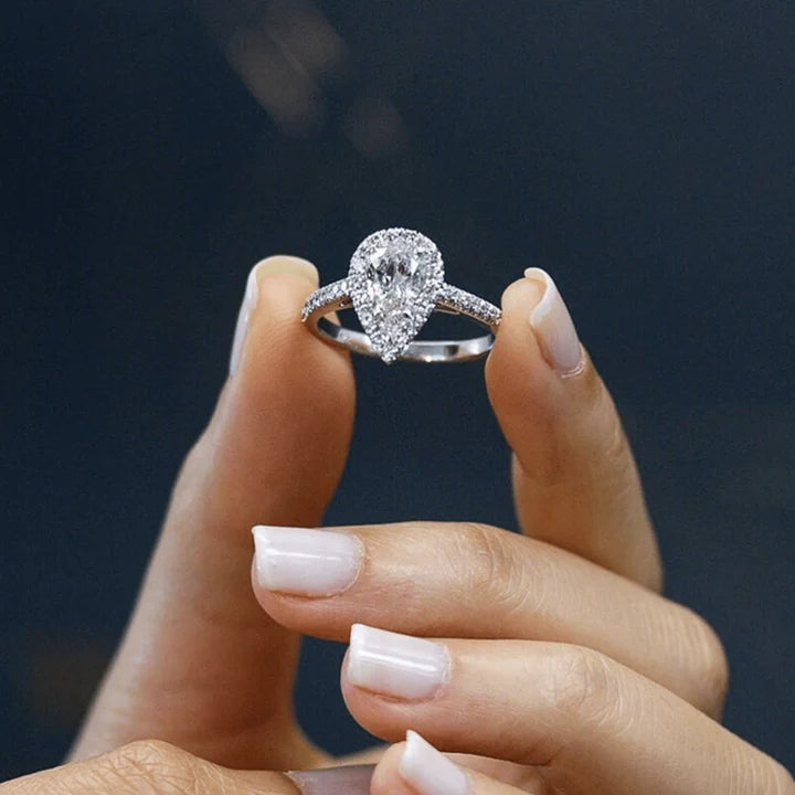 Talia pear ring
