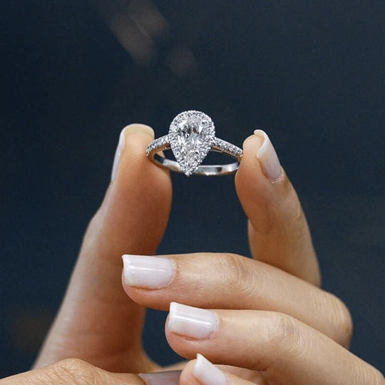 Talia pear ring