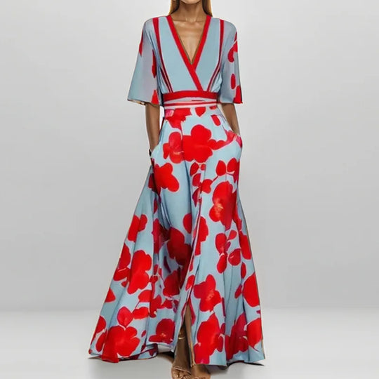 ELENA™ | Statement Print Maxi Dress