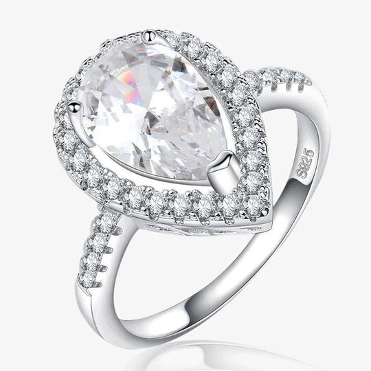 Talia pear ring