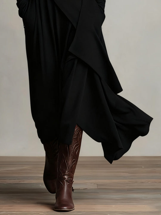 Vivienne | Asymmetrical High-Neck Maxi Dress