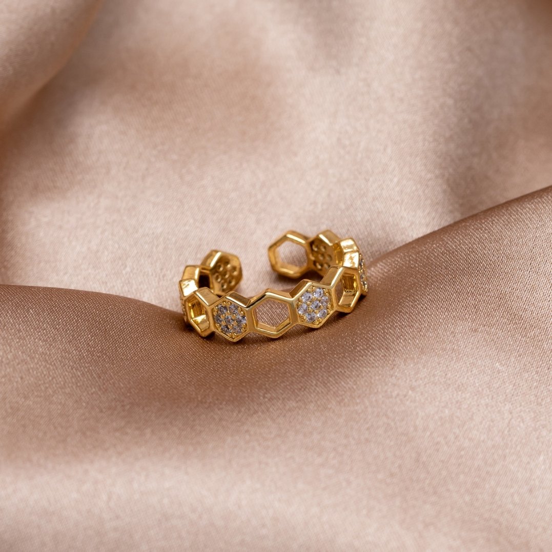 NOLA – GOLD & CRYSTAL RING