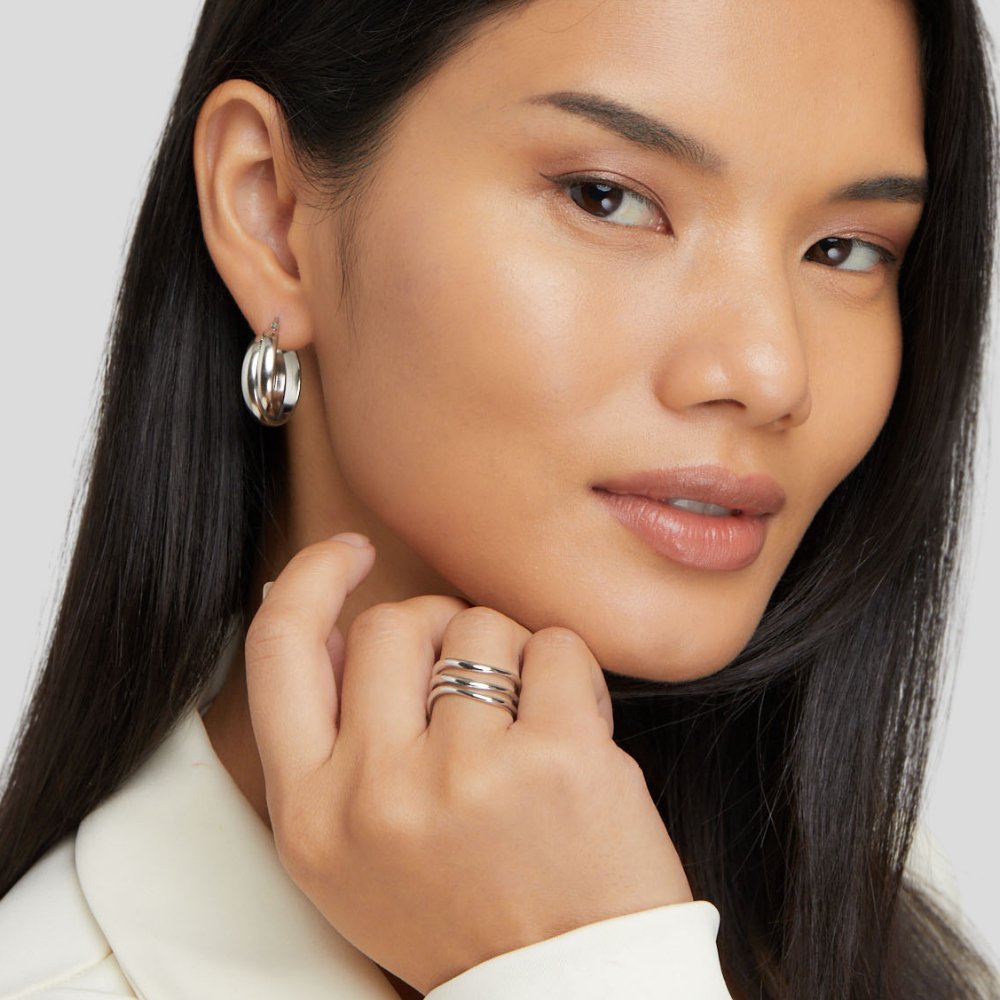 NOOR – SILVER LAYERED RING