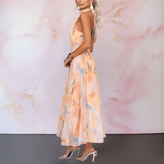 Maya - Elegant Spring Halterneck Dress