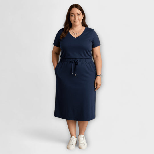 Danielle - Elegantní V-krční top s sukní