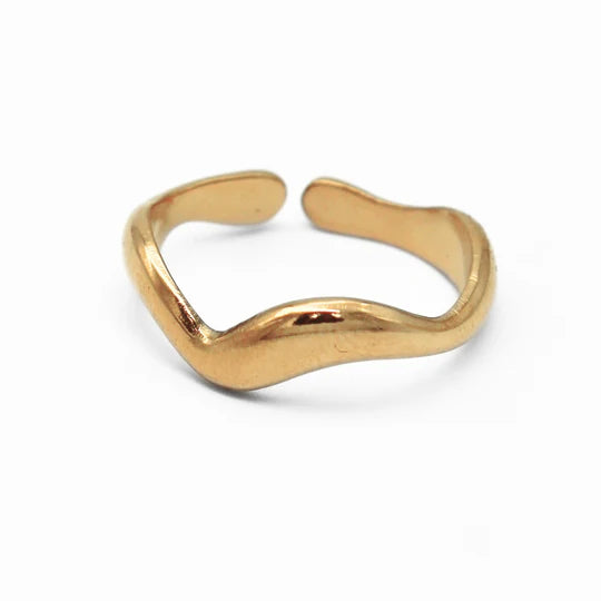 Waves – pierścionek ze stali nierdzewnej, regulowany