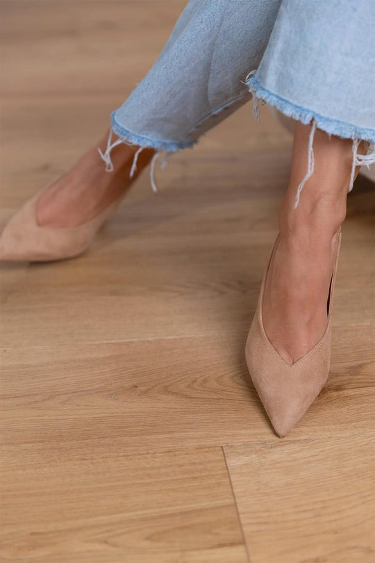 Giselle | Suede Slingback Heels