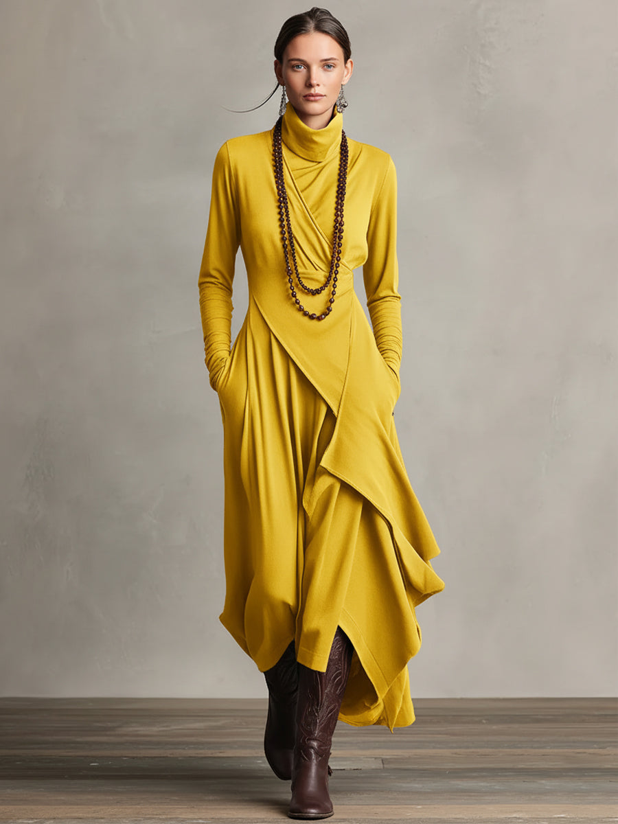 LINA - Purple Bohemian Cotton Stretch Maxi Dress